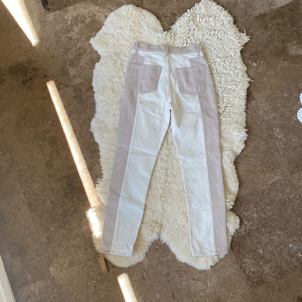 NWT Reformation Cynthia Tonal Reworked High Rise Straight Jeans - Picture 8 of 8